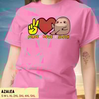 Image 2 of Peace Love Sloth Unisex T-shirt