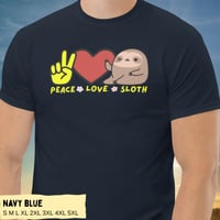 Image 7 of Peace Love Sloth Unisex T-shirt