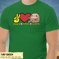 Image 11 of Peace Love Sloth Unisex T-shirt