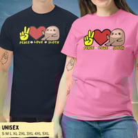 Image 1 of Peace Love Sloth Unisex T-shirt