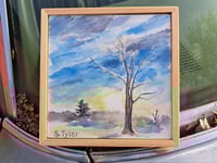 Image 1 of "Winter Sky" Original Watercolor Painting by Sandy Tyler 