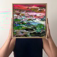 Image 1 of 'Hug from a Pink sunset'  - 33x33cm, FRAMED
