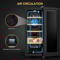Image 4 of 300-Count Electric Humidor - Sleek Black Edition