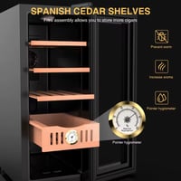 Image 5 of 300-Count Electric Humidor - Sleek Black Edition