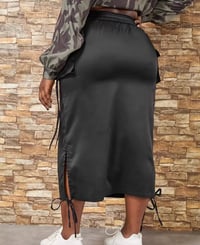 Image 4 of Flap Pocket Split Hem Skirt