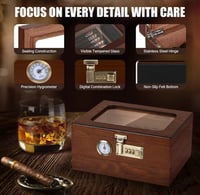 Image 3 of The Gentleman’s Vault. Lockable Cedar Humidor