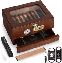Image 1 of The Gentleman’s Vault. Lockable Cedar Humidor