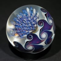 Image 3 of Floating Purple Reticello over Murrini Marble