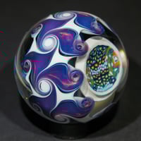 Image 5 of Floating Purple Reticello over Murrini Marble