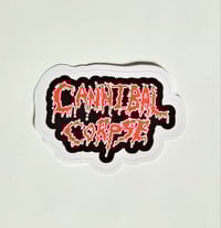 Image 1 of Small Cannibal Corpse Band Bloody Variant Logo Matte Vinyl Sticker