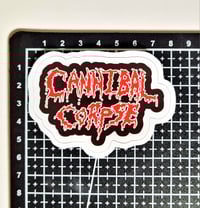 Image 2 of Small Cannibal Corpse Band Bloody Variant Logo Matte Vinyl Sticker