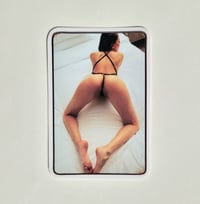 Image 1 of Gorgeous Brunette In One Piece Body Thong Poppin' Booty Matte Vinyl Sticker