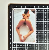 Image 2 of Gorgeous Brunette In One Piece Body Thong Poppin' Booty Matte Vinyl Sticker