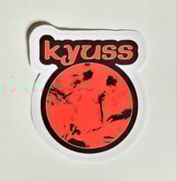 Image 1 of Kyuss Red Abstract Circle Matte Vinyl Sticker