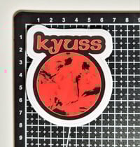 Image 2 of Kyuss Red Abstract Circle Matte Vinyl Sticker