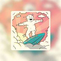 Image 2 of Cloud Surfing - Sticker