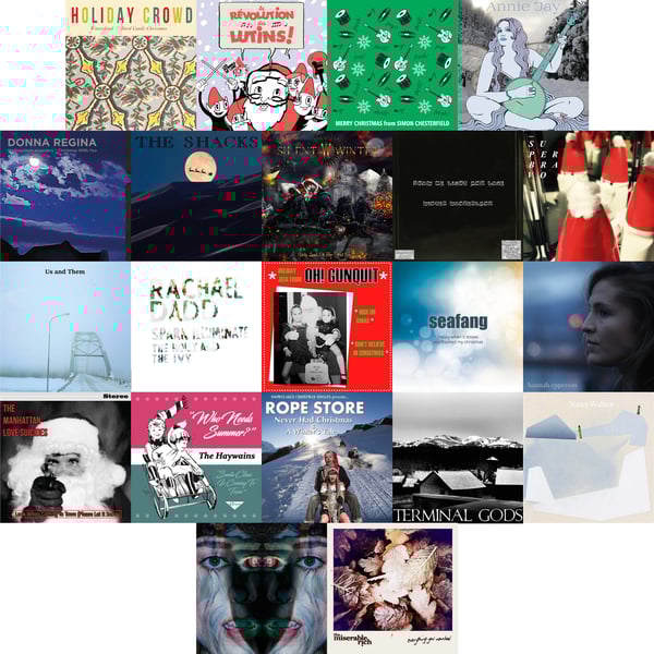 Image of The complete set of all 21 still available Christmas singles 2013-2024 (Only 1 left)