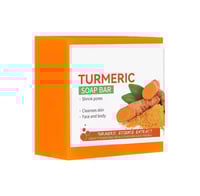 Image 3 of Natural Turmeric face soap cleaning.