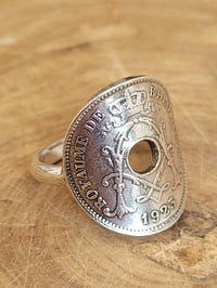 Image 2 of Commande sur mesure : bague monnaie belge cintré non ajustable taille 59 plaqué argent 