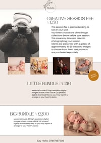 Image 2 of Newborn Photoshoot DEPOSIT ONLY || £50.00