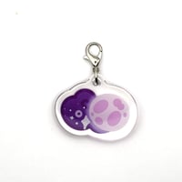 Image 4 of Twilight Clouds Themed Mechanical Keychain with LED-Lit Clicky Switches