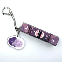 Image 6 of Twilight Clouds Themed Mechanical Keychain with LED-Lit Clicky Switches