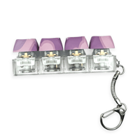 Image 2 of Twilight Clouds Themed Mechanical Keychain with LED-Lit Clicky Switches