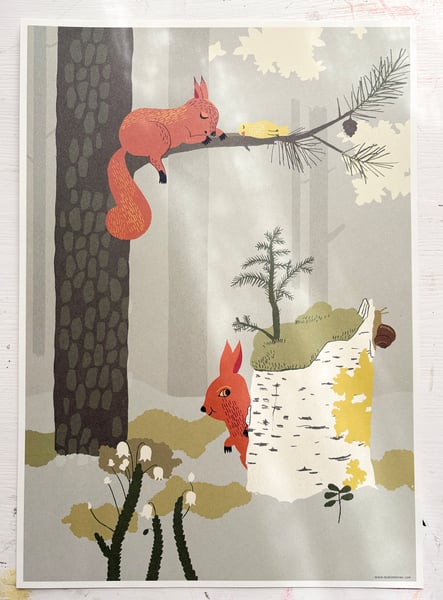 Image of   Forrest Poster - Squirell