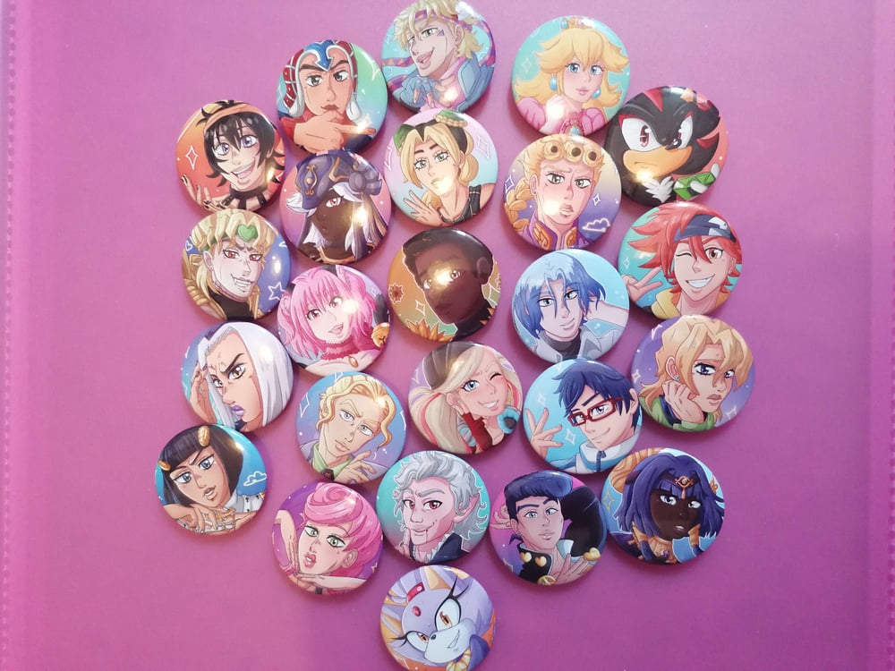 Image of EQ's Fandom Collective 38mm Badges