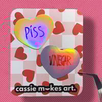 Image 1 of Piss and Vinegar Hearts Vinyl Sticker Bundle