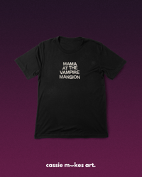 Custom Vampire Mansion T-shirt - Silver metal