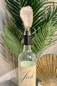 Image 1 of Oyster Shell Wine Stopper (white natural) 