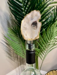 Image 2 of Oyster Shell Wine Stopper - natural 