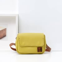 Image 1 of Tiny Fanny Pack in pebbled mellow yellow