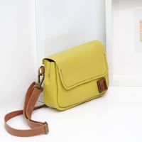 Image 2 of Tiny Fanny Pack in pebbled mellow yellow