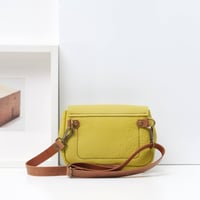 Image 3 of Tiny Fanny Pack in pebbled mellow yellow