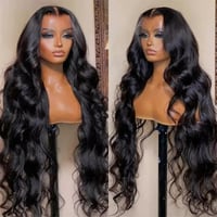 Image 1 of 28-40 inches Raw Hair Brazilian luxury  deep wave, loose waves 13x4 Lace Frontal Wig -  250%