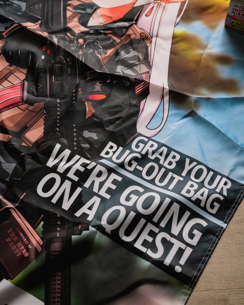 Image of Your Journey Ends Flag