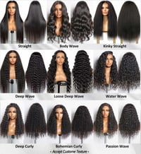 Image 5 of 28-40 inches Raw Hair Brazilian luxury  deep wave, loose waves 13x4 Lace Frontal Wig -  250%