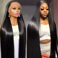 Image 2 of 28-40 inches Raw Hair Brazilian luxury  deep wave, loose waves 13x4 Lace Frontal Wig -  250%