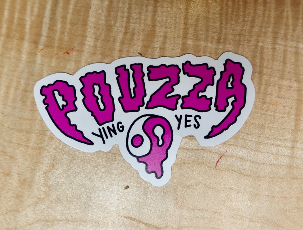 Image de Collant " Pouzza Ying Yes " Sticker ( 3 x 1,5'' )