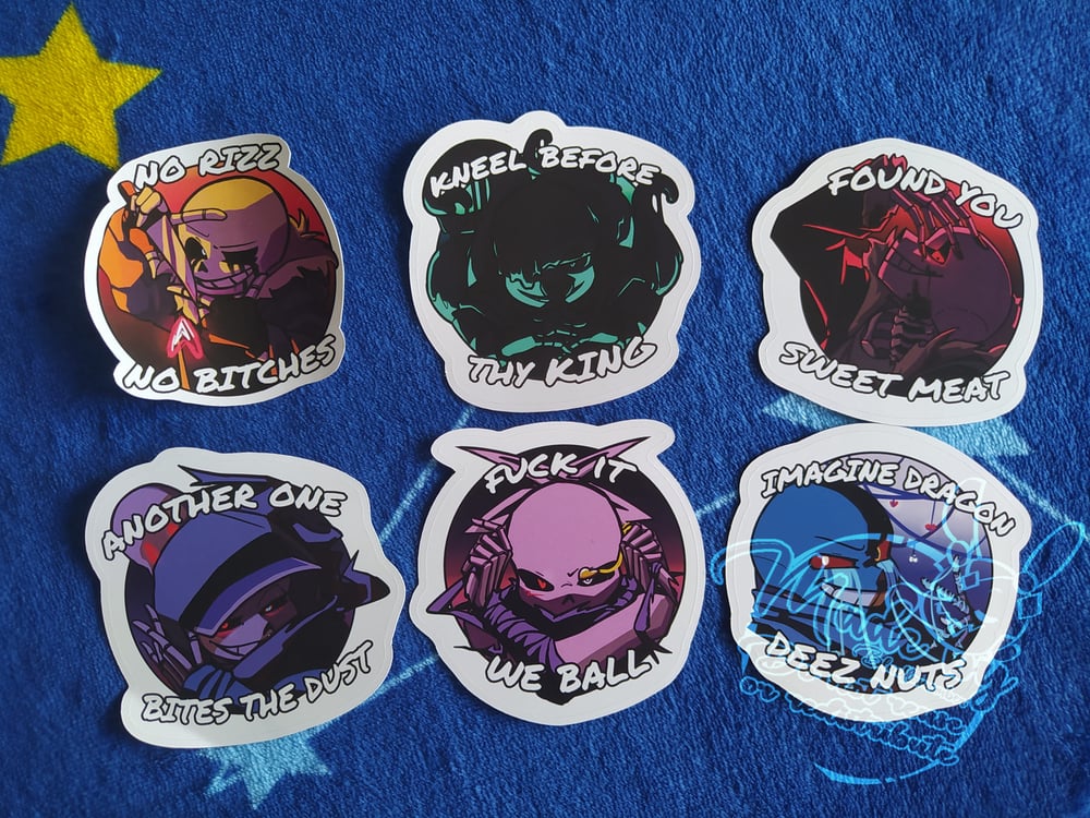 Image of Undertale Multiverse-Dark Sanses Squad Meme stickers