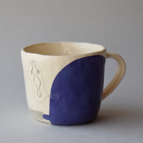 Image of Purlple Red Abstract Mug