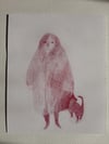 Archive drawing ~ Girl and cat