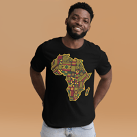 Image 2 of Africa Map Pattern Pan African Unisex t-shirt