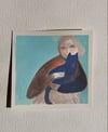 Woman and blue cat ~ Original painting 