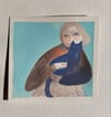 Woman and blue cat ~ Original painting 
