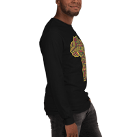 Image 4 of Africa Map Pattern Pan African Men’s Long Sleeve Shirt