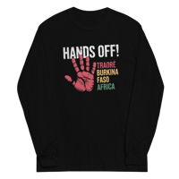 Image 1 of Hands off Traore Burkina Faso Africa Ibrahim Traoré Men’s Long Sleeve Shirt