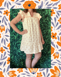 Cream with Pink Bows Dress